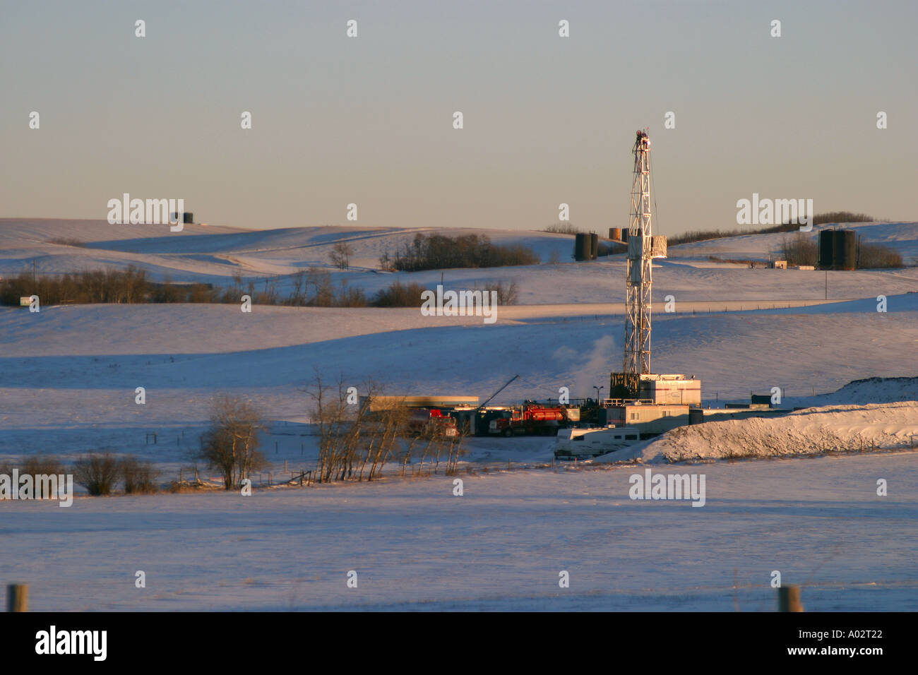 Drilling rig near Marsden Saskatchewan Stock Photo Alamy