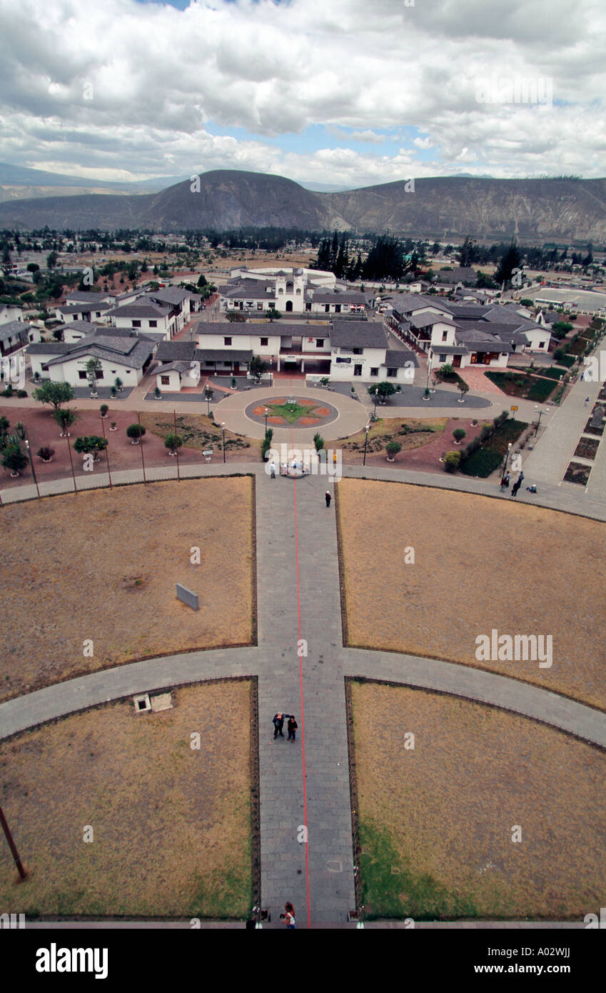 View of Equator from Equatorial Monument, near Quito, Ecuador, South