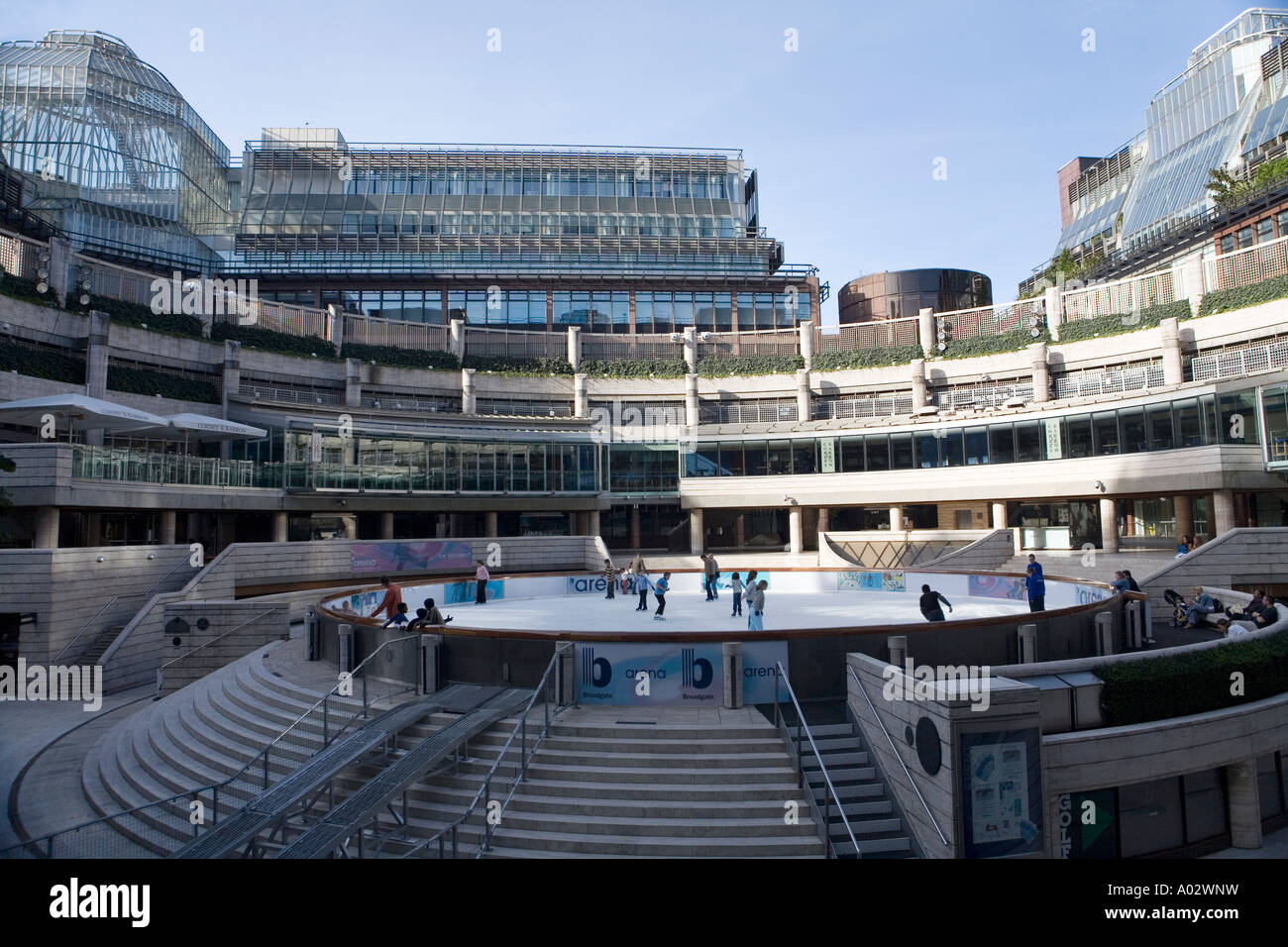 Broadgate Circle in the heart of Broadgate complex London Complete with