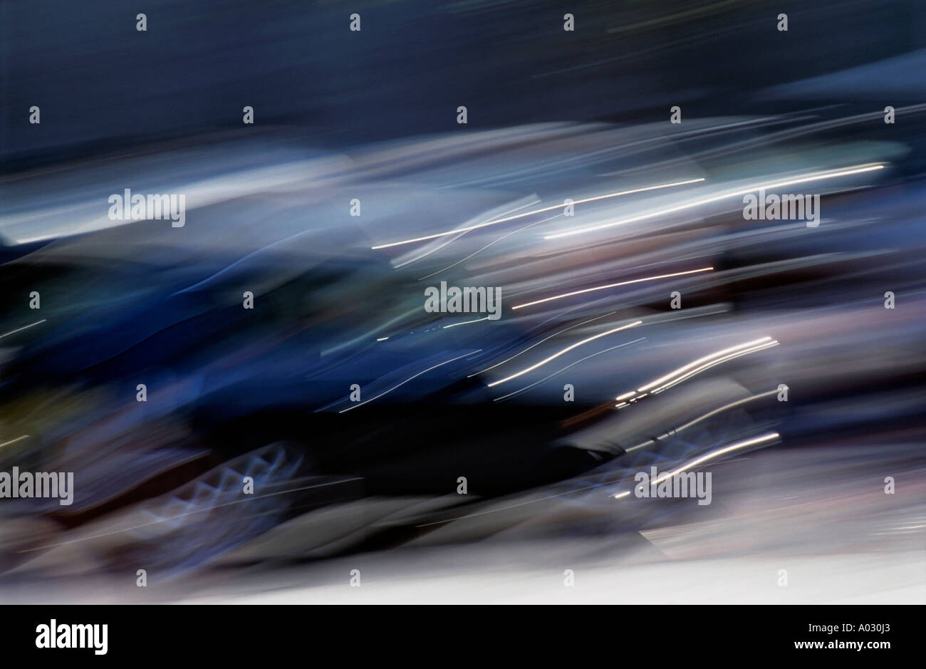 France provence blurred speeding car Stock Photo