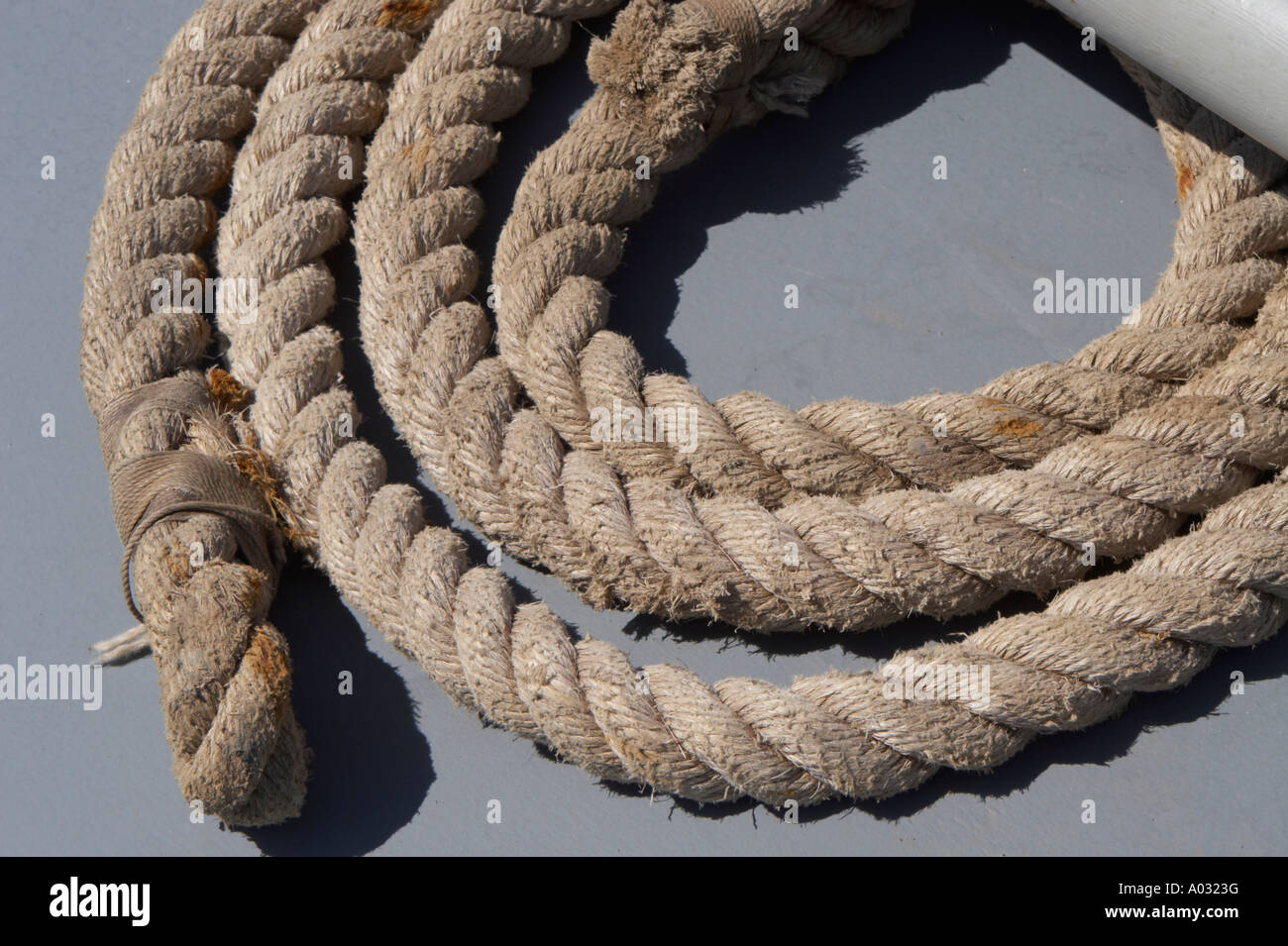Coiled Rope Stock Photo