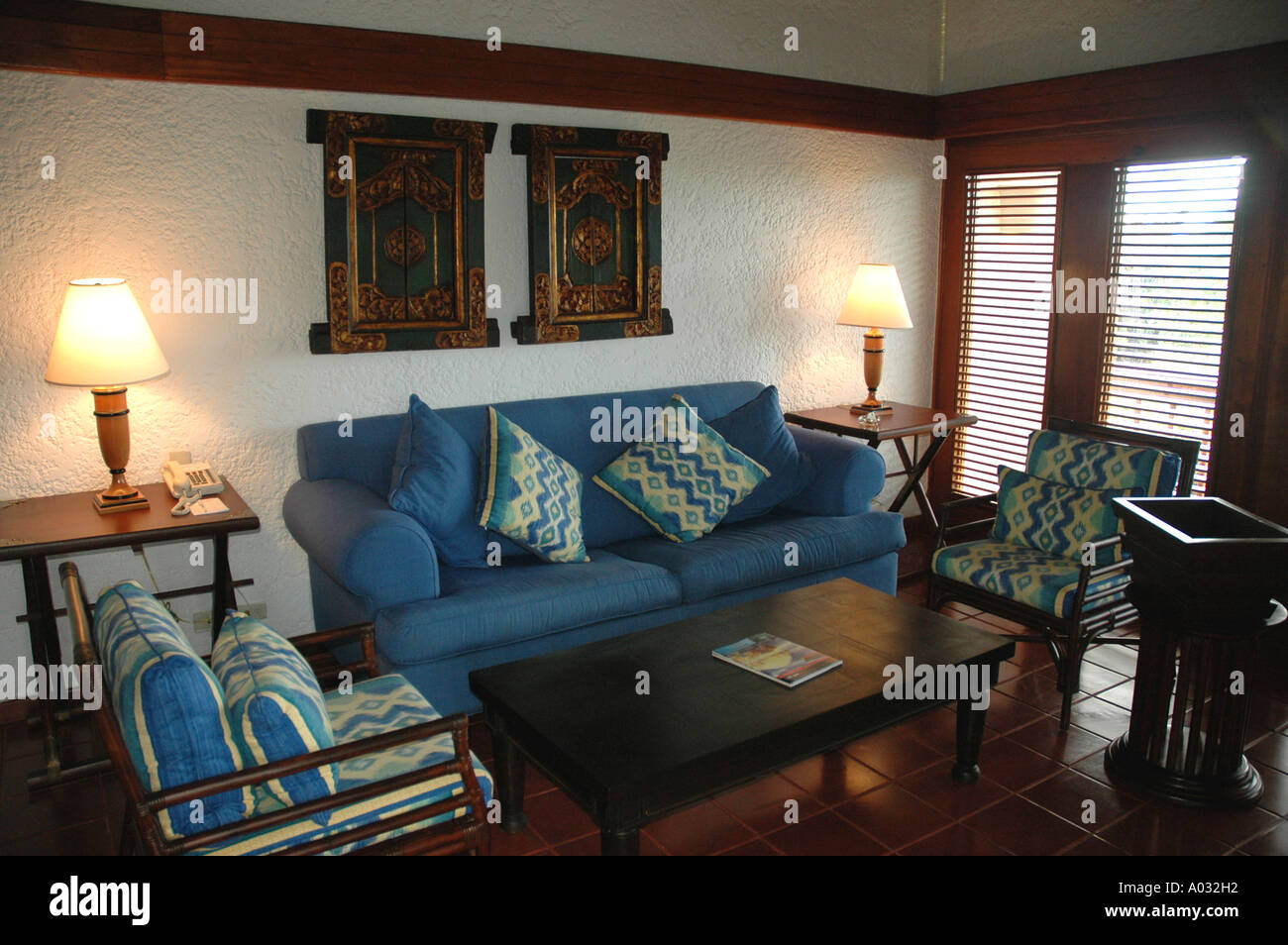 luxury suite living room Casa de Campo Resort Dominican Republic Stock Photo
