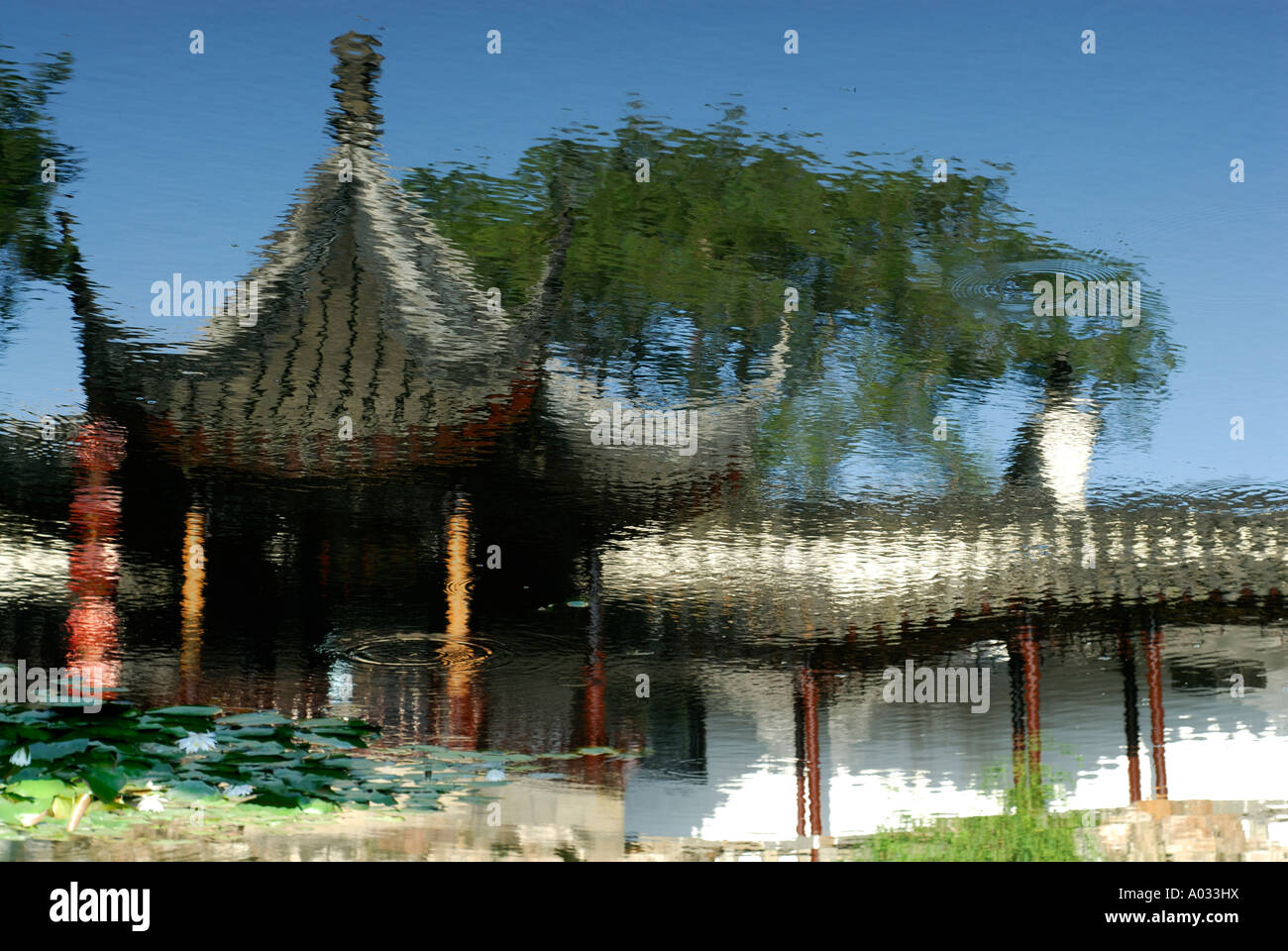 The garden of the master of the fishing nets hires stock photography