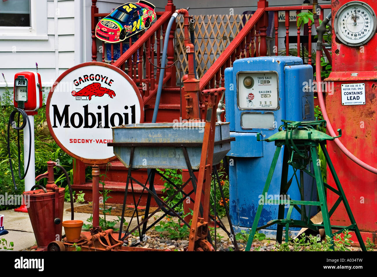 ILLINOIS Odell Collection of old gas station pumps and antiques site