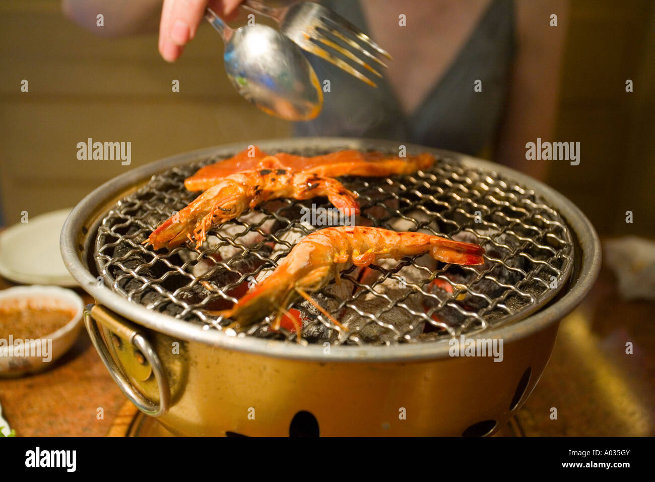 Korean charcoal Barbecue, Bangkok Thailand Stock Photo Alamy