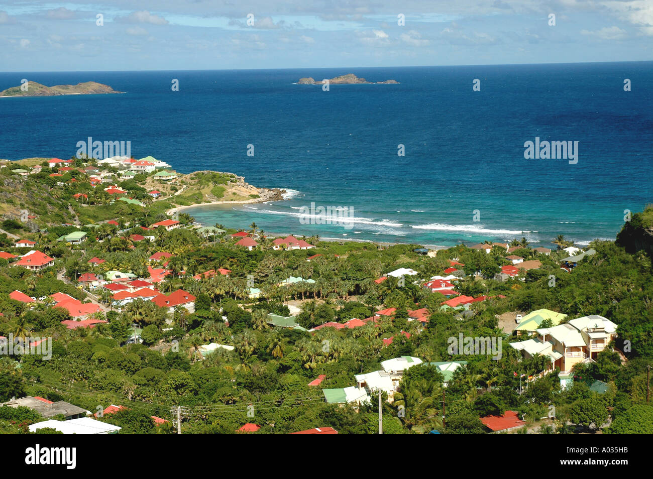 St Barths scenic overview panorama Stock Photo - Alamy