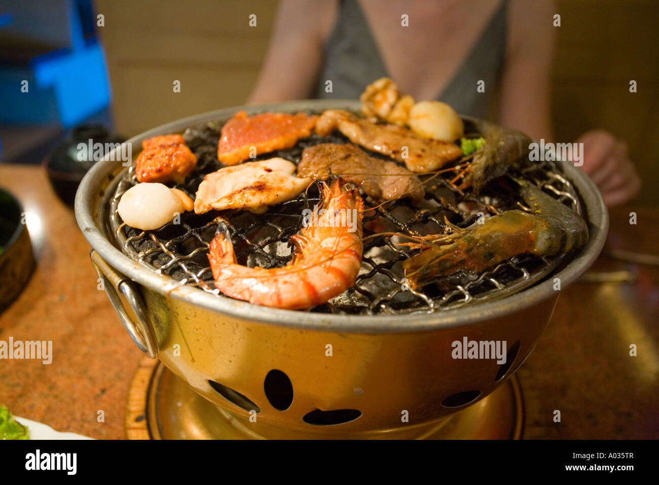 Korean charcoal Barbecue, Bangkok Thailand Stock Photo Alamy