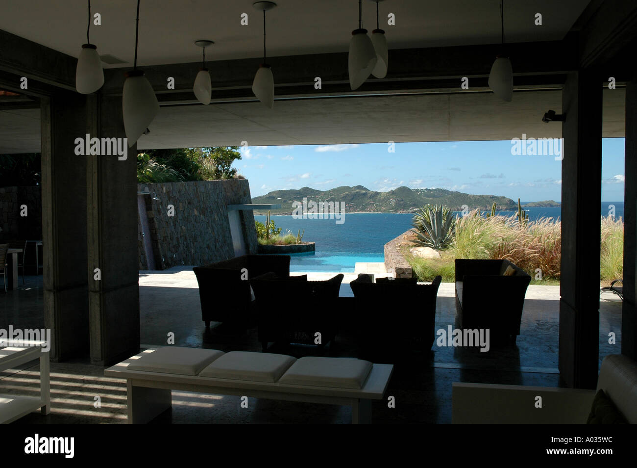 Image showcasing St Barths St Barts Private Villa Pool Stock Photo - Alamy