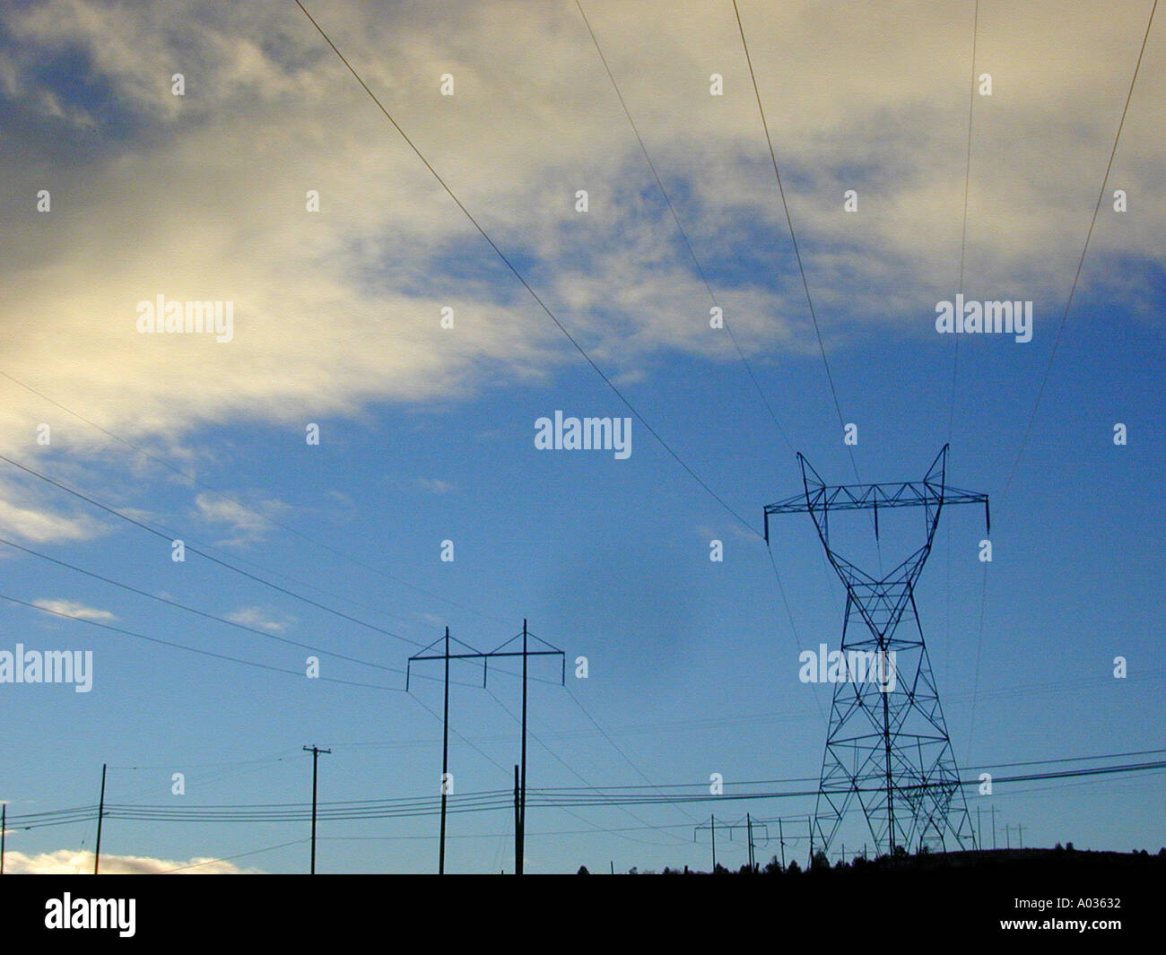 Power lines near Klamath Falls Oregon USA Stock Photo Alamy