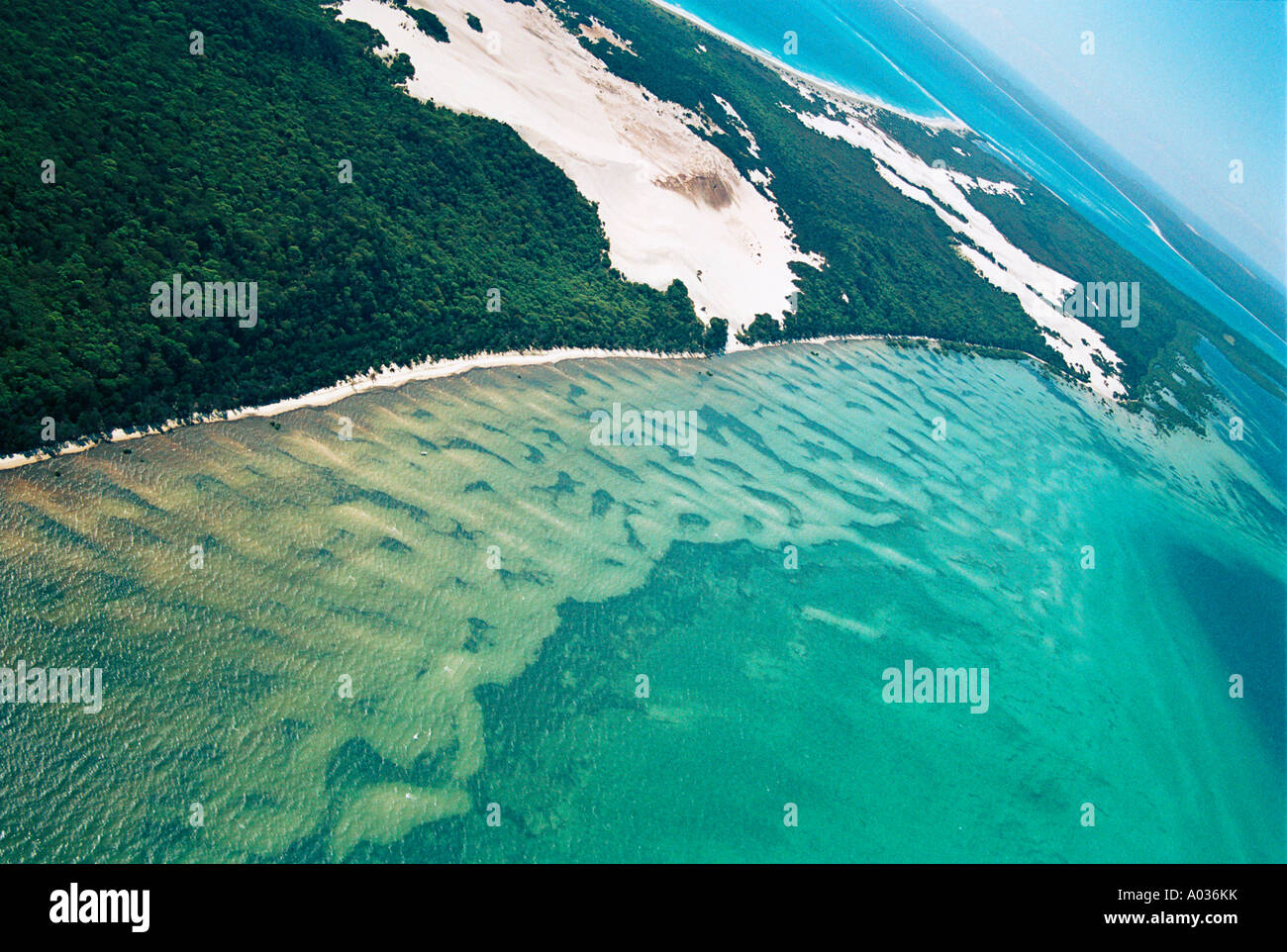 Moreton Island coastline Stock Photo Alamy