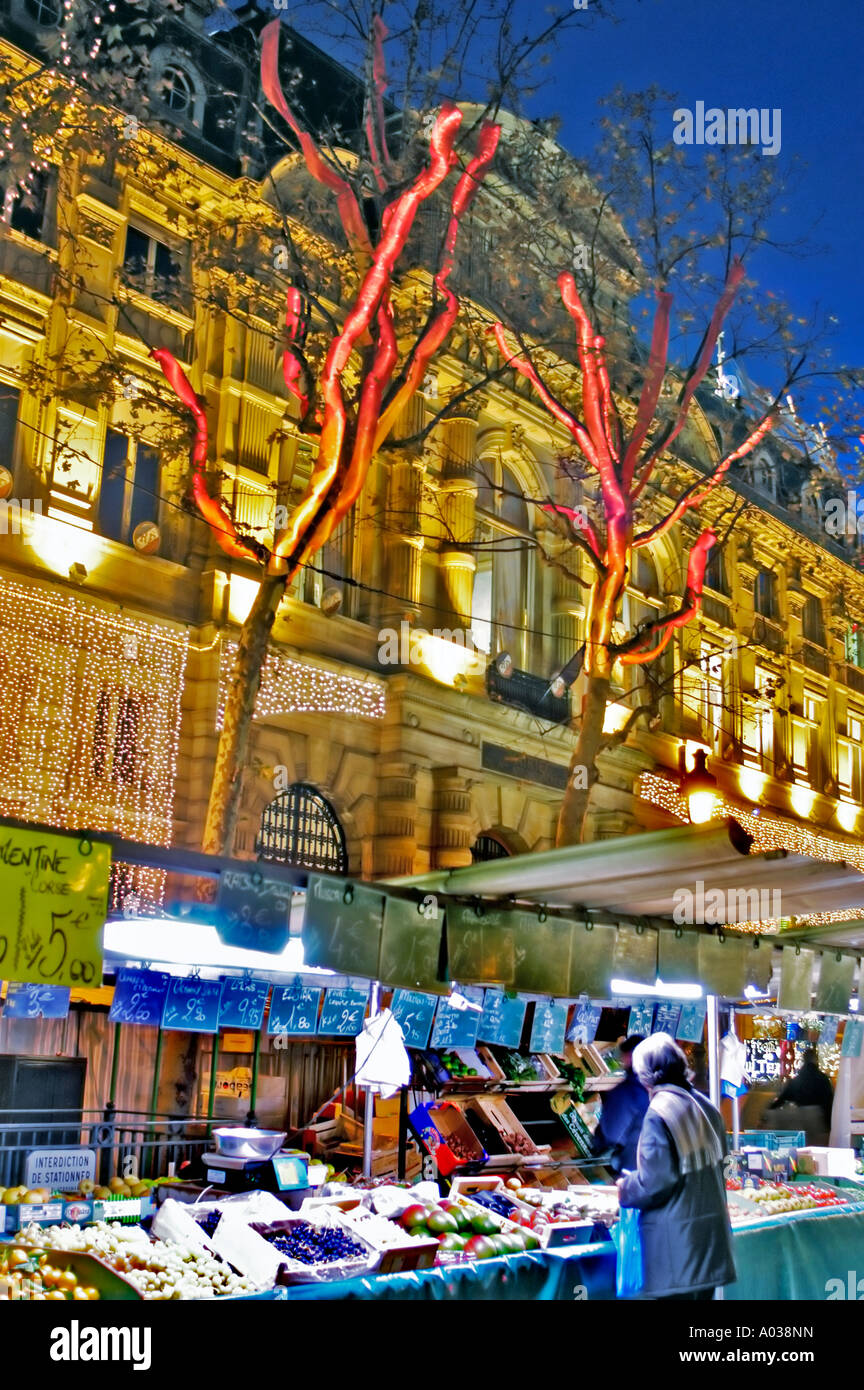 Paris France Street Scene French People Shopping At Public Food