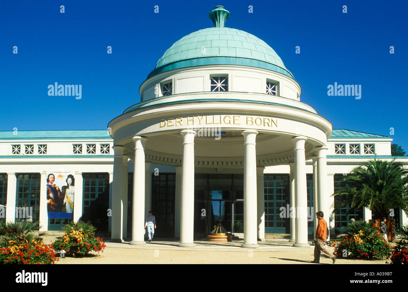 spa hotel Der Hyllige Born in the health resort town Bad Pyrmont in Germany Stock Photo