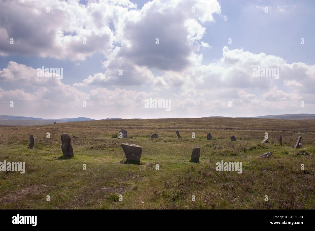 Down tor stone circle hi-res stock photography and images - Alamy