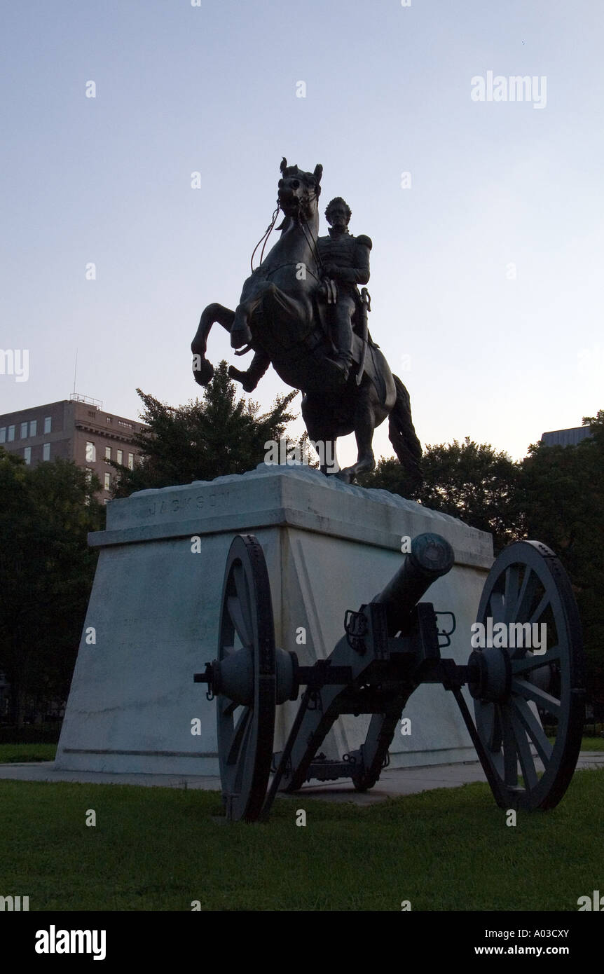 Statue of Andrew Jackson, Lafayette Square, Washington, D.C. USA Stock