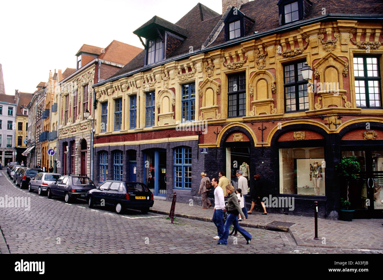 Row Of Shops In Lille France Stock Photo Alamy