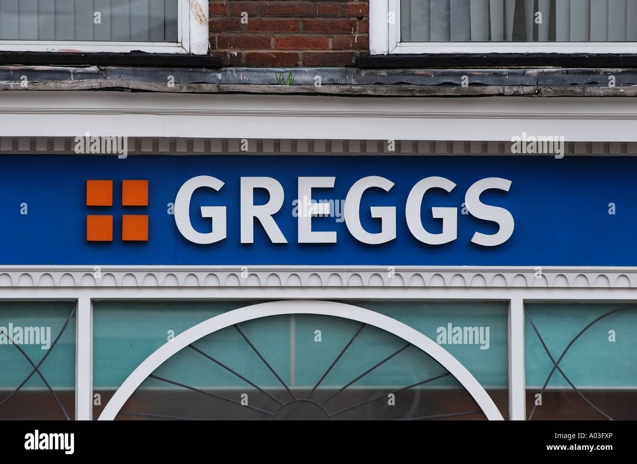 Greggs bakers sign hi-res stock photography and images - Alamy