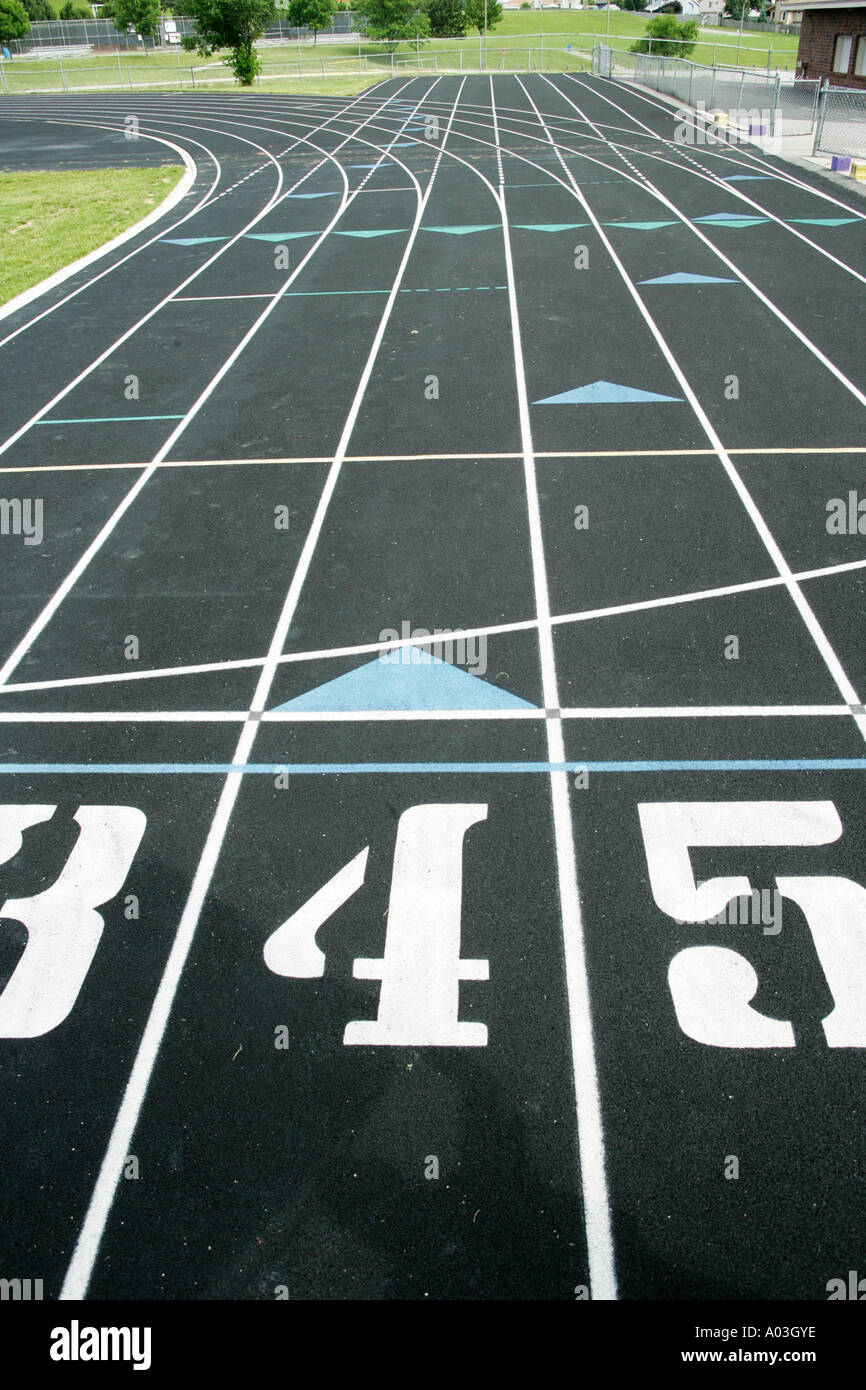 A high school track Stock Photo Alamy