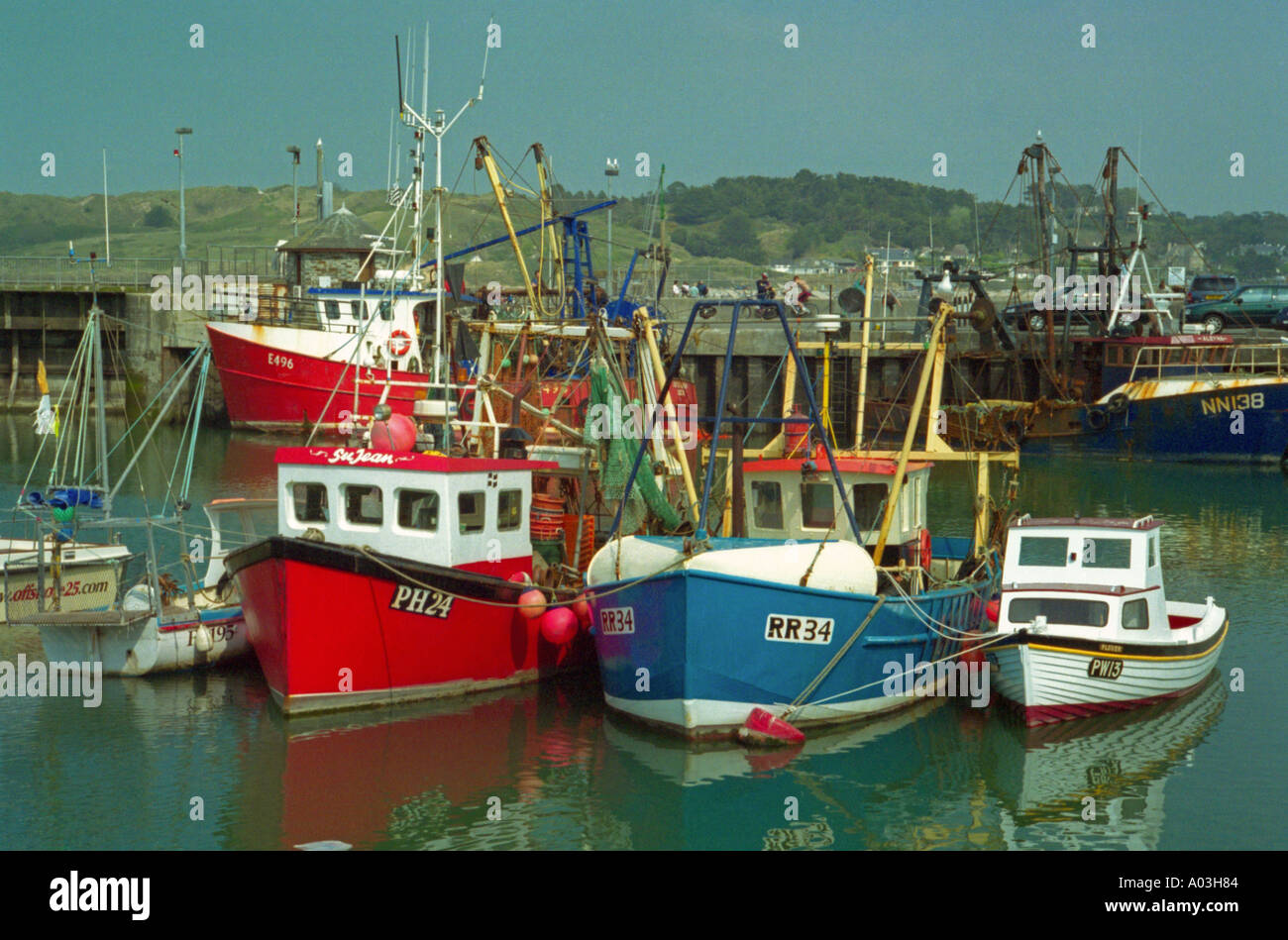 Boats in Padstow harbour Stock Photo Alamy