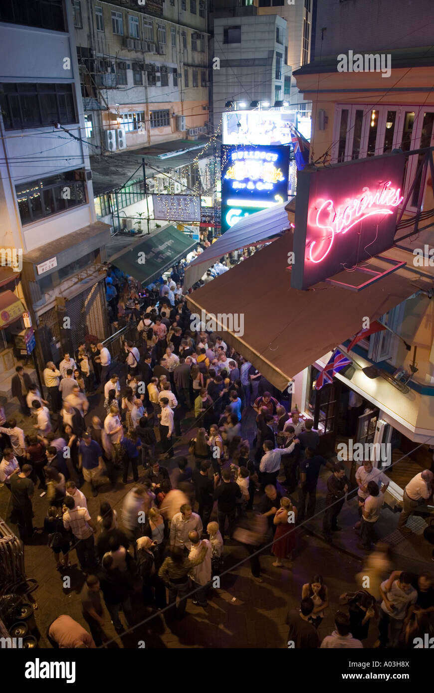 Lan Kwai Fong entertainment district Hong Kong Stock Photo - Alamy