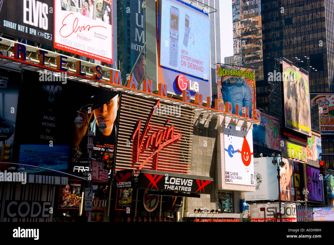 New York City New York Times Square billboards signs Stock Photo Alamy