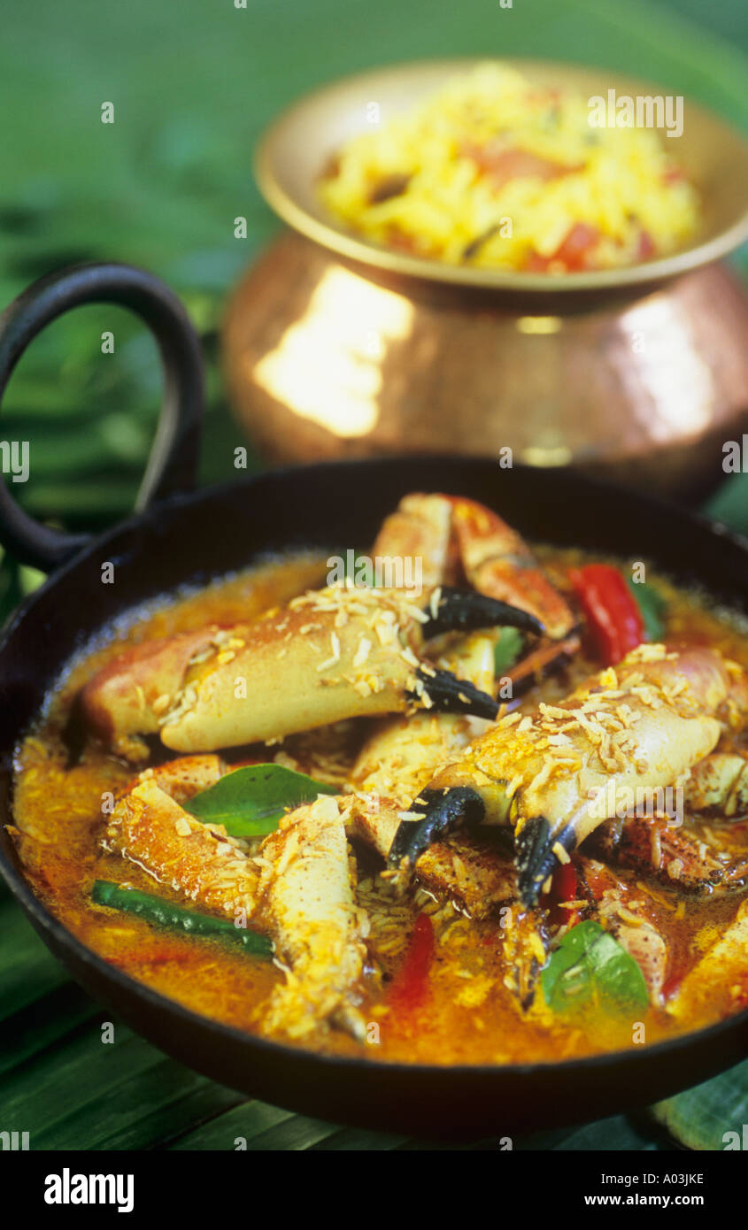 Crab curry South India Stock Photo