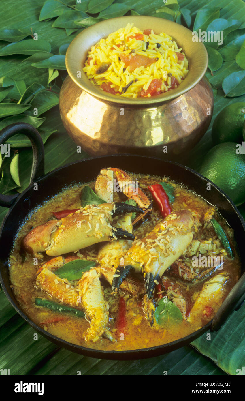 Crab curry South India Stock Photo