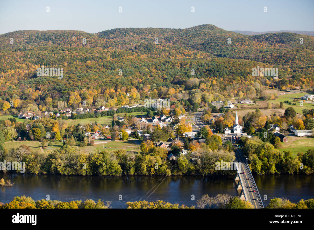 Aerial View from Mount Sugarloaf State Reservation of Sunderland
