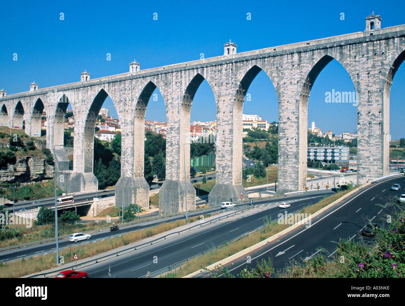 Aqueduto das Aguas Livres, Lisbon, Portugal Stock Photo