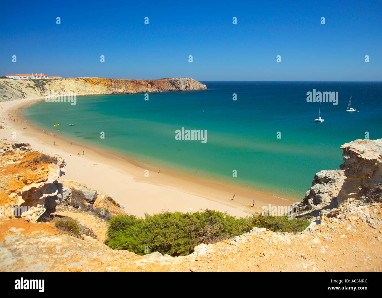 Praia da Mareta, (Mareta Beach), Sagres, Algarve, Portugal Stock Photo