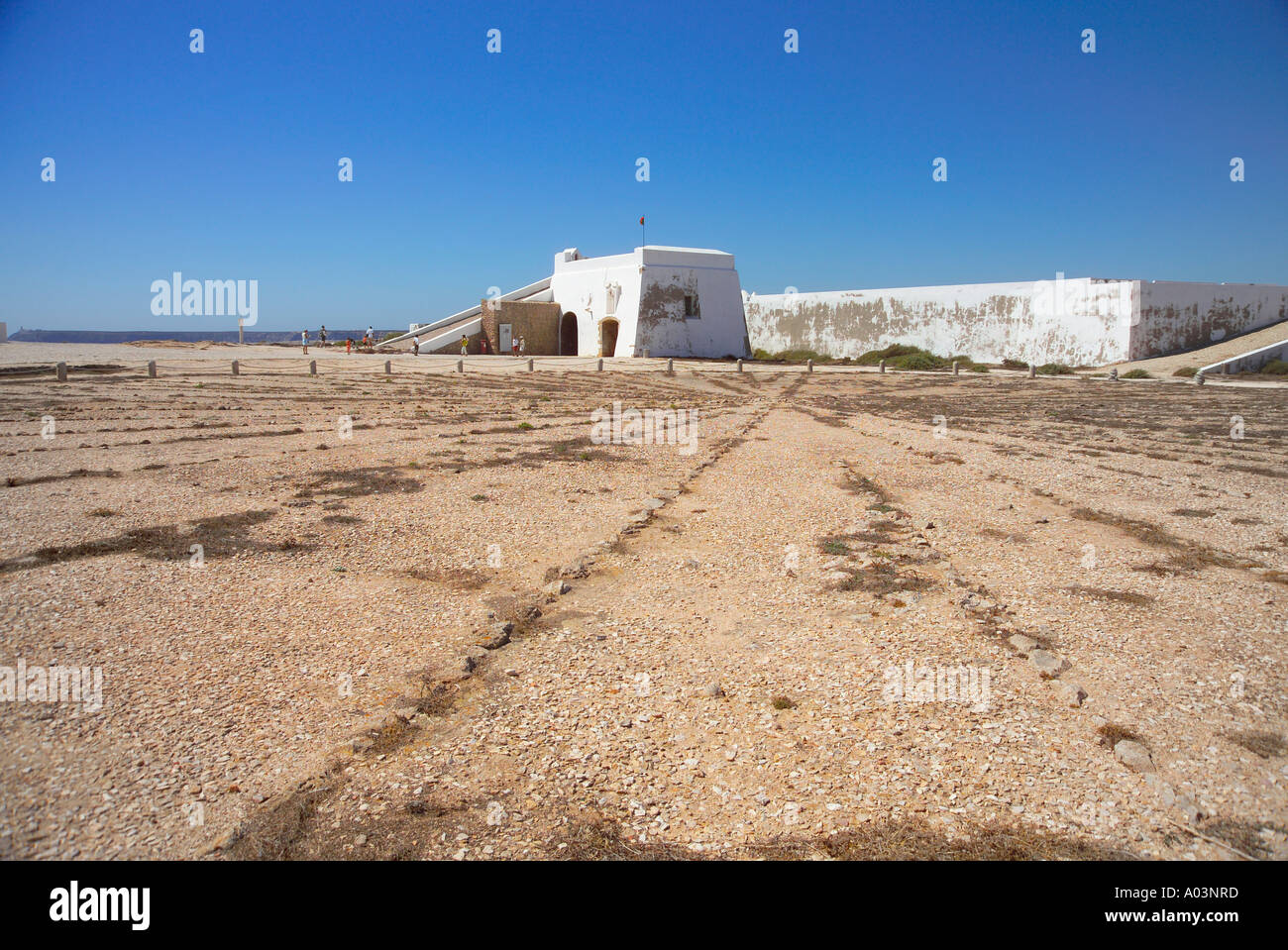 Fort of Sagres, Rosa dos Ventos, Sagres, Algarve, Portugal Stock Photo