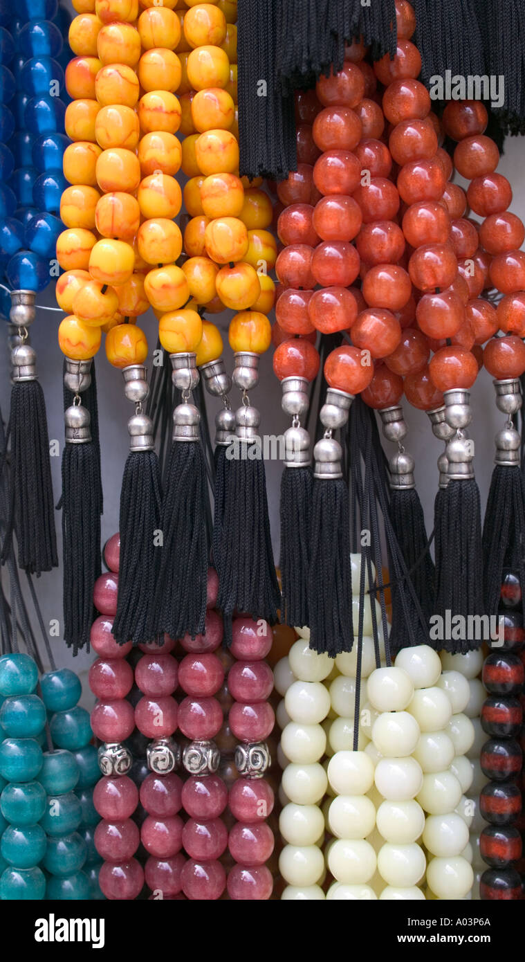 Worry beads for sale in Plaka, Athens, Greece. Stock Photo