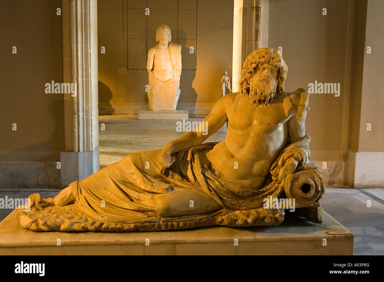 Statue of Oceanus, 2nd century AD, Ephesus, Istanbul Archaeology Museum Turkey. Stock Photo