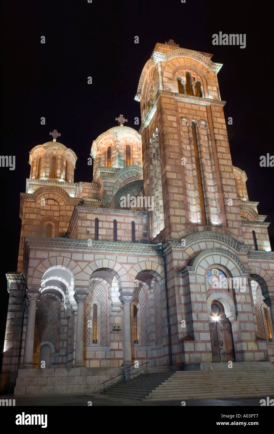 St Mark's Cathedral, Belgrade, Serbia Stock Photo