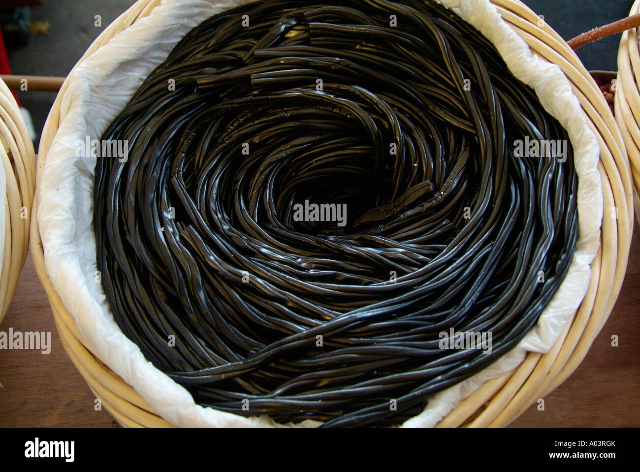 Liquorice licorice black candy special confectionary laxative close up