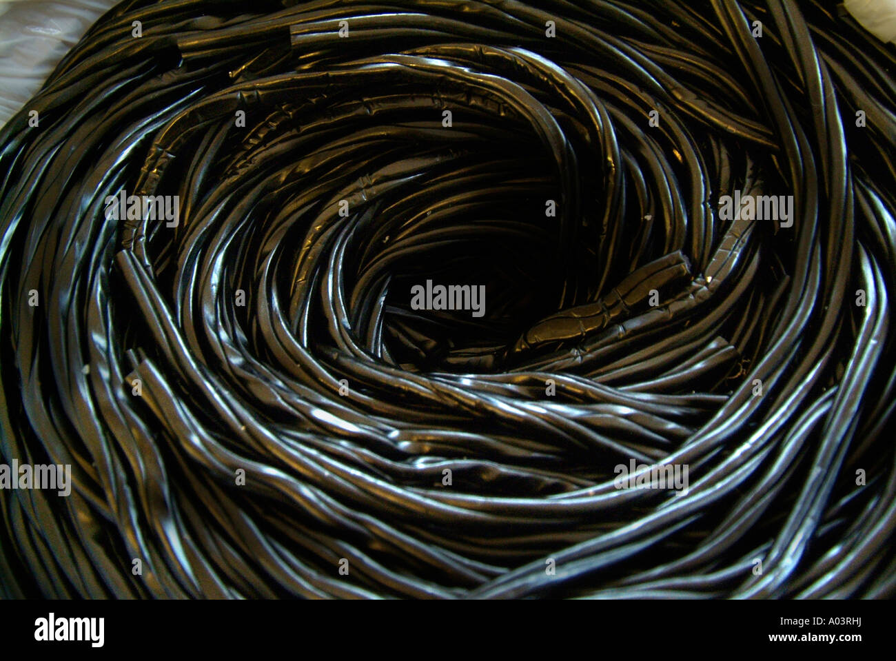 Liquorice licorice black candy special confectionary laxative close up