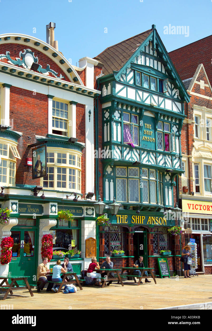 The Ship Anson pub, Portsmouth, Hampshire, England Stock Photo Alamy