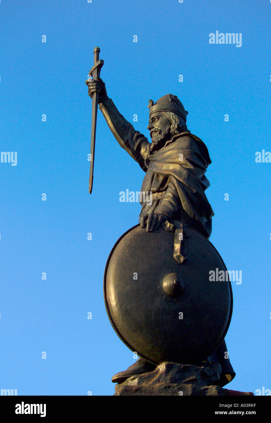 King Alfred Statue, Winchester, Hampshire, England Stock Photo
