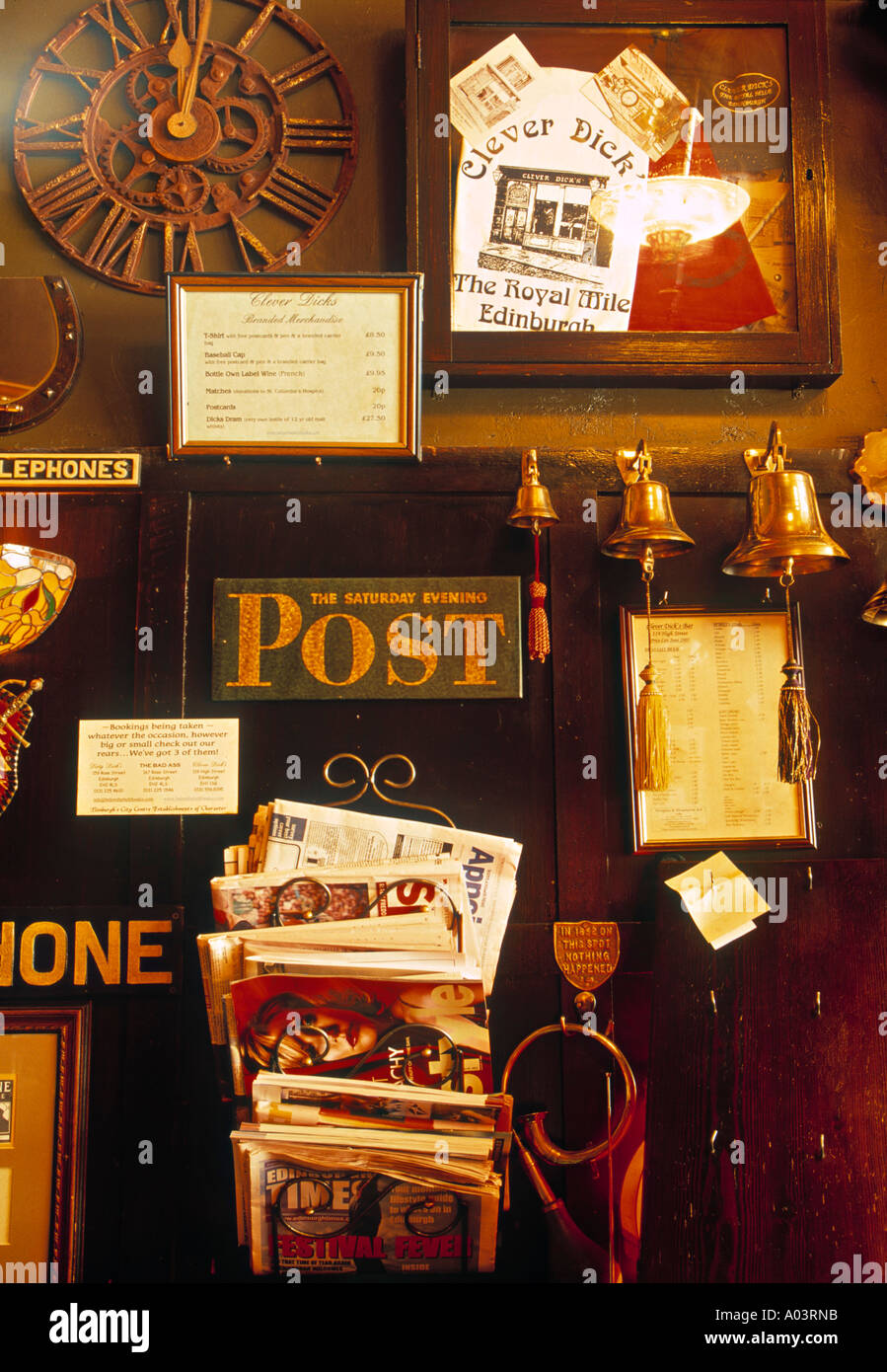 Pub Interior, Edinburgh, Scotland Stock Photo