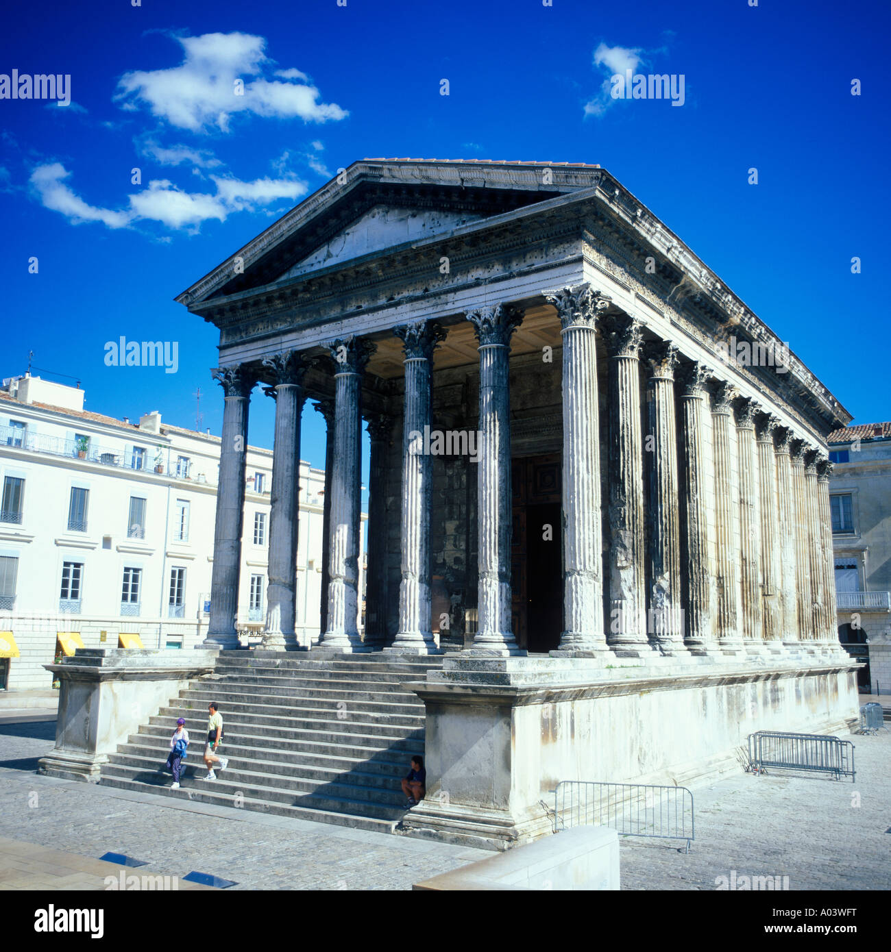 Maison Carrée in Nimes in the South of France Stock Photo