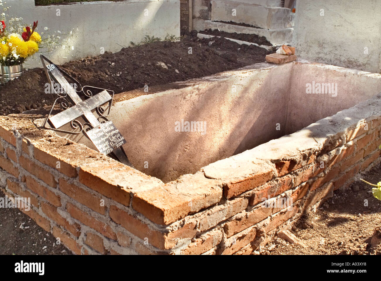 Graveyard scene in San Miguel de Allende Mexico Stock Photo