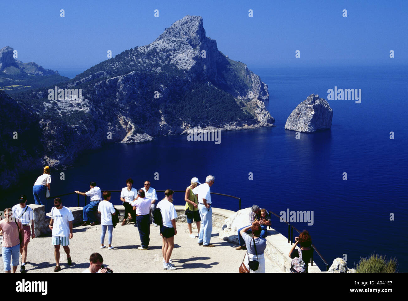 Spain Mallorca vantage point at the Cabo Formentor Stock Photo