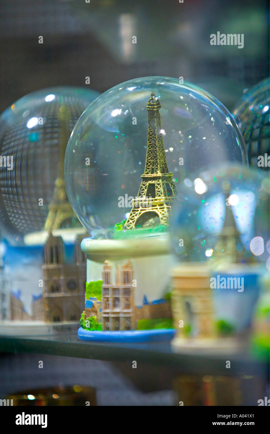 Eiffel Tower Miniatures,  Montmartre, Paris, France Stock Photo