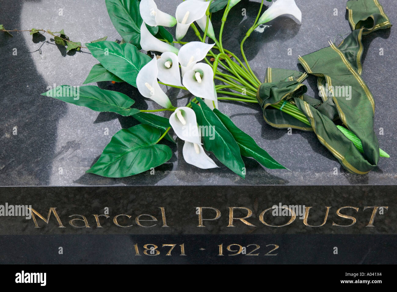 Grave of Marcel Proust, Pere-Lachaise Cemetery, Paris, France Stock Photo