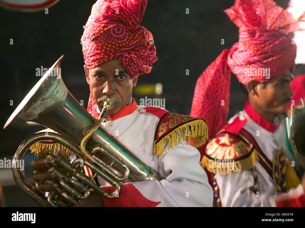 Wedding Band At An Indian Wedding Jaipur Rajasthan India Stock