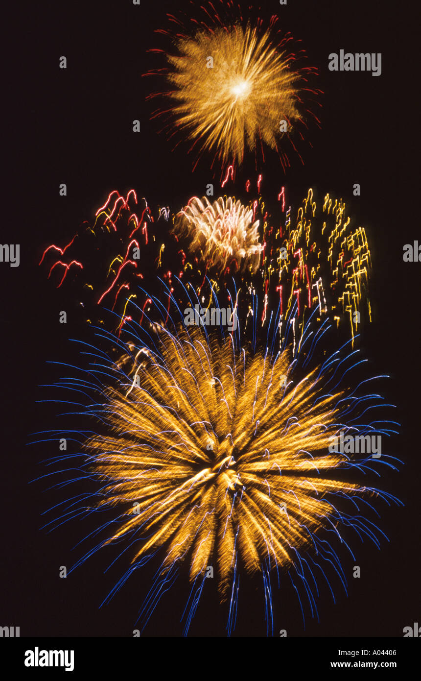 Aerial Fireworks Display Stock Photo Alamy