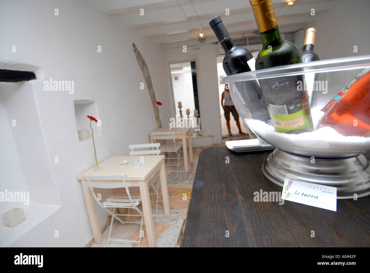 Bottles Of Assorted Wine Decorating Ibizan Restaurant La Turra In