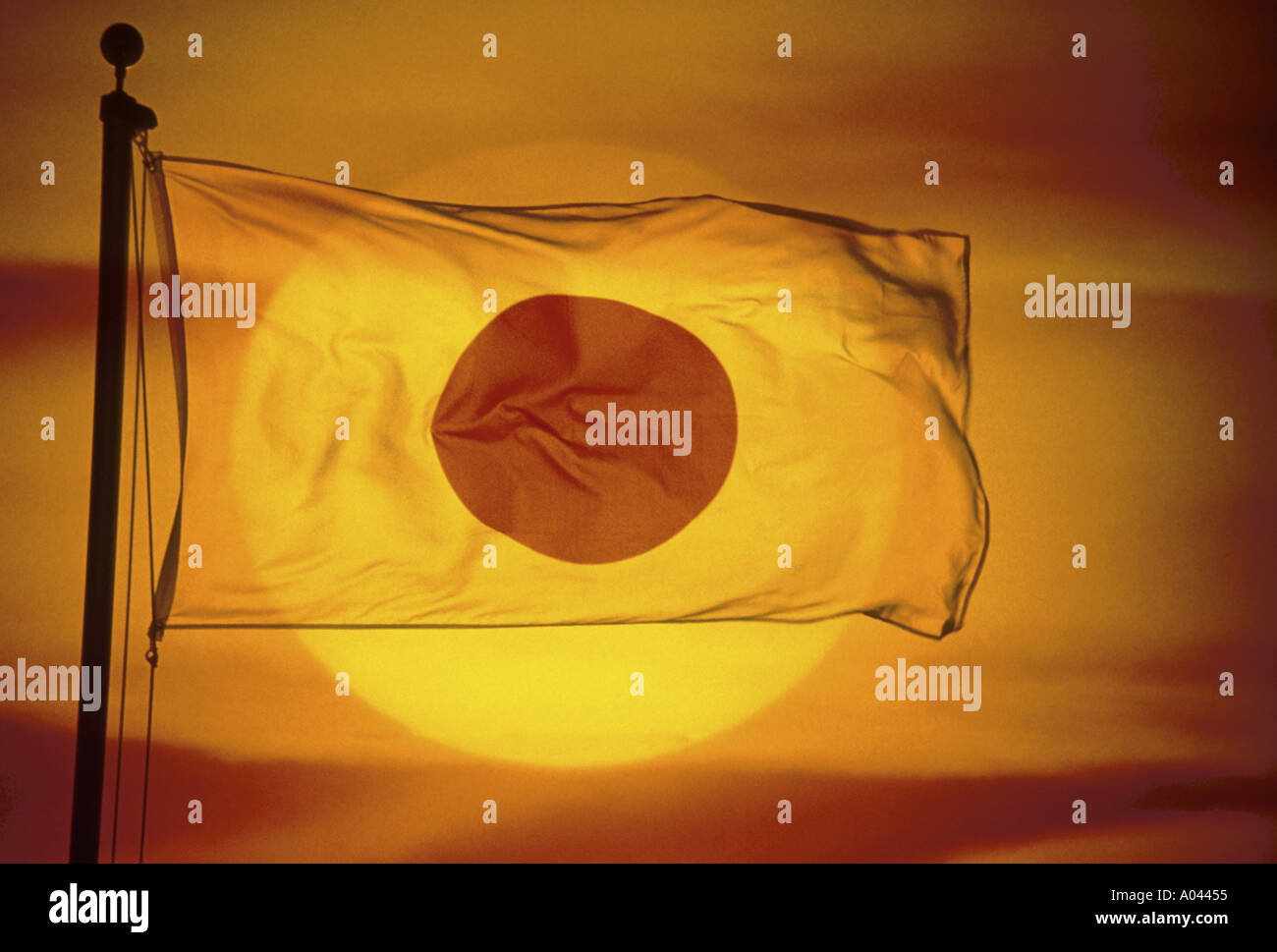 Japanese Flag Sunrise Stock Photo Alamy