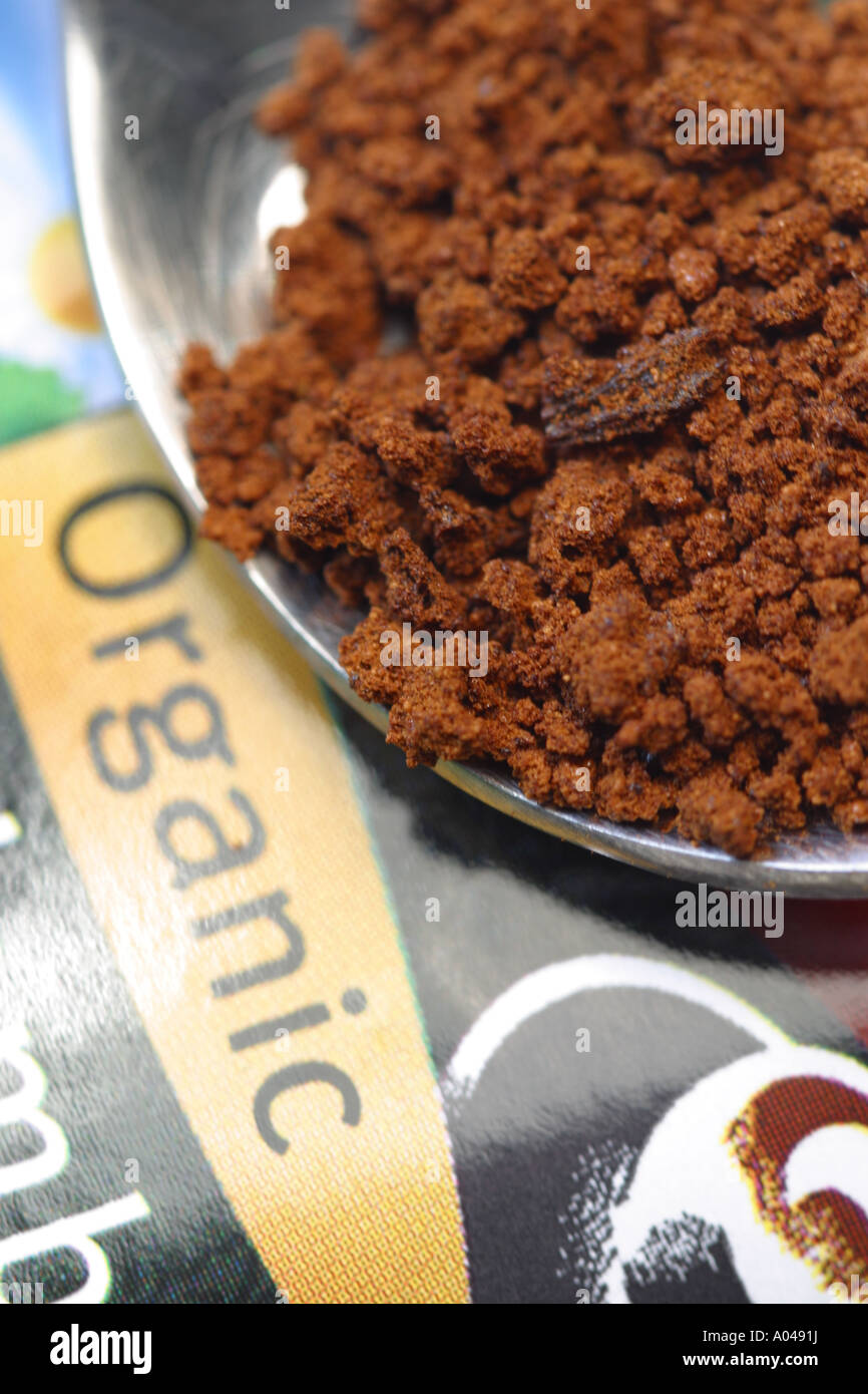 Organic coffee instant granules Stock Photo Alamy