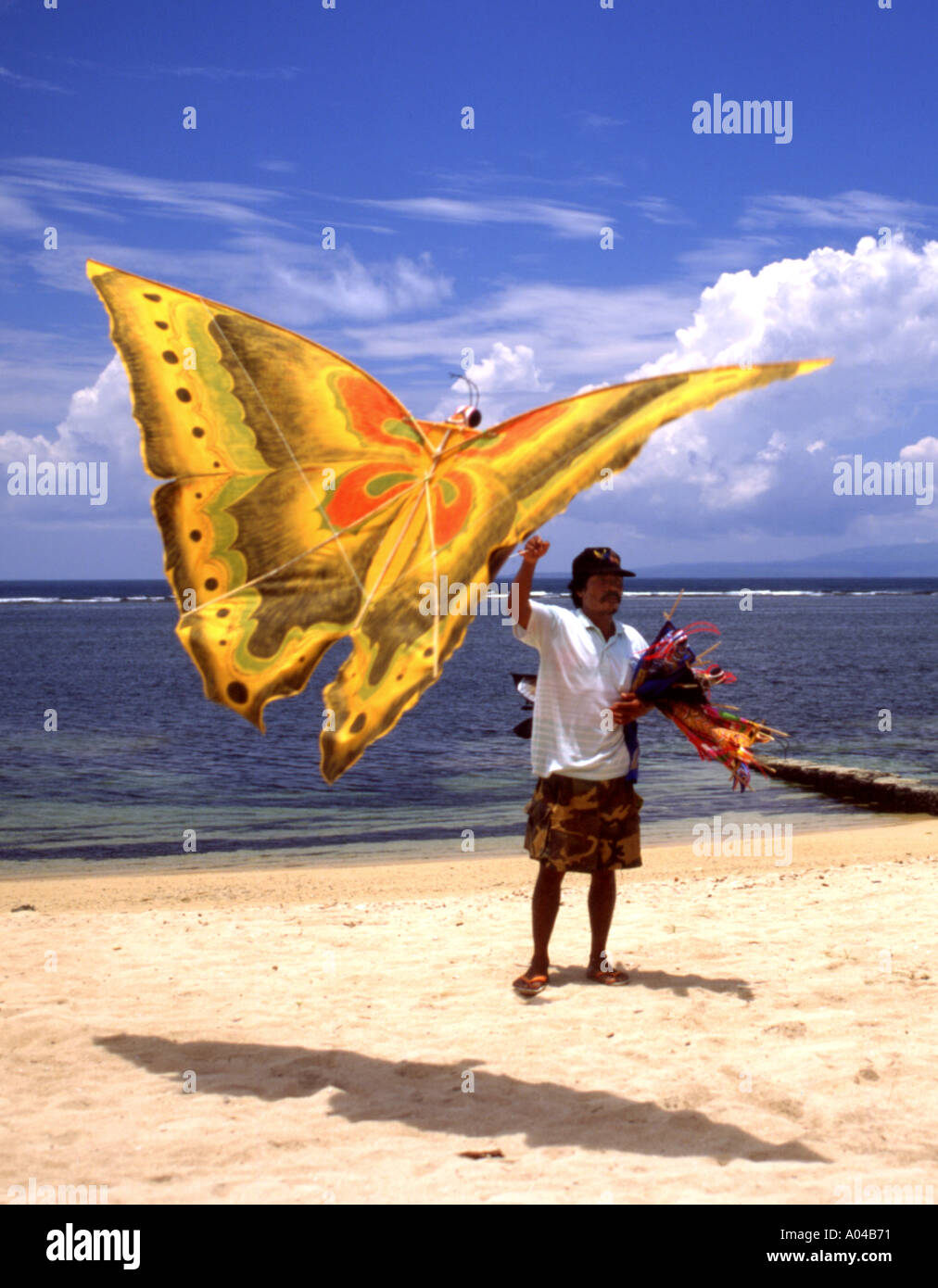 Indonesia Bali Kite flying Stock Photo Alamy
