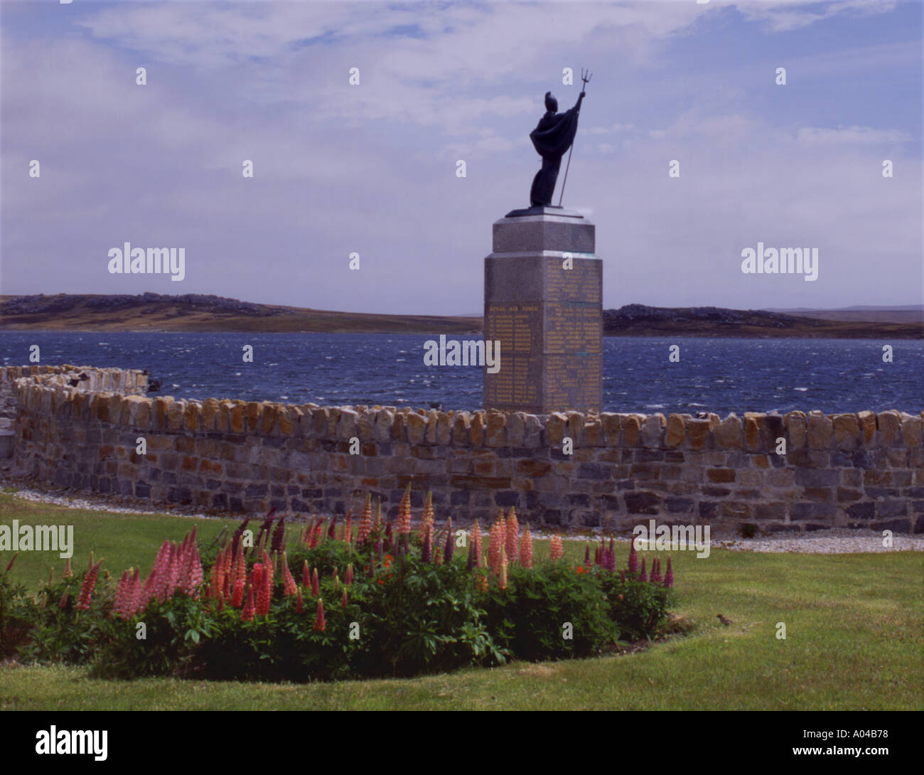 Falkland Islands Port Stanley 1982 war memorial Stock Photo